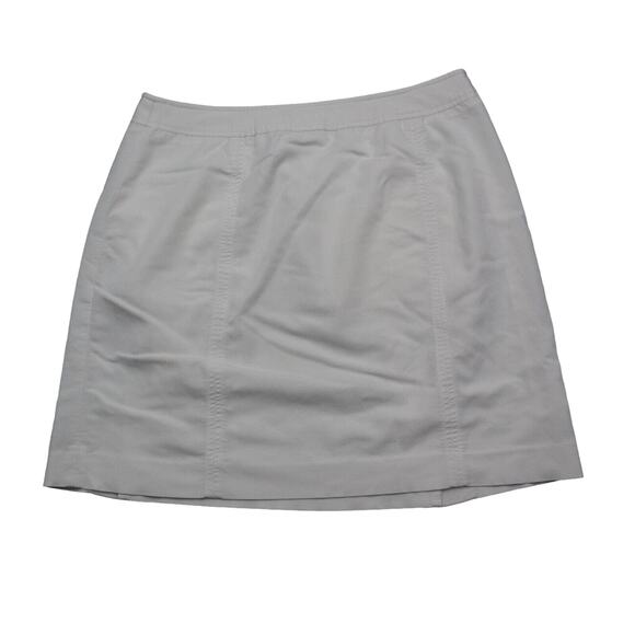 Chadwicks Skirt Womens White Short Straight Pencil Button Pocket Zip - Picture 1 of 15